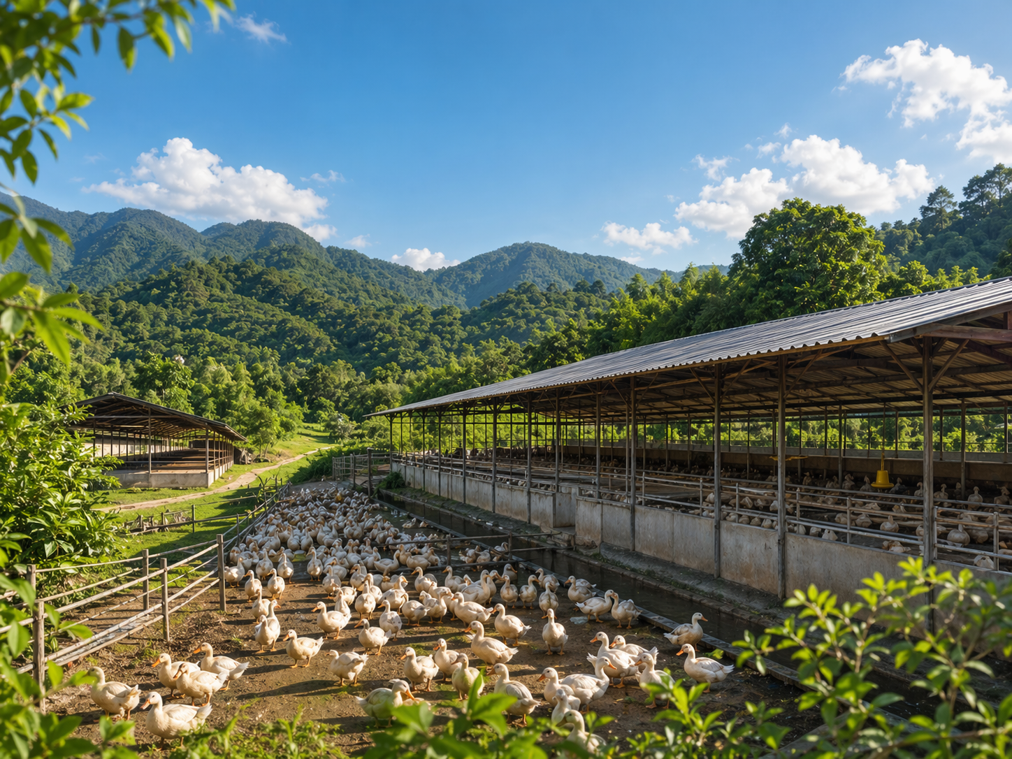 Area peternakan bebek Tenka Farm di Bogor